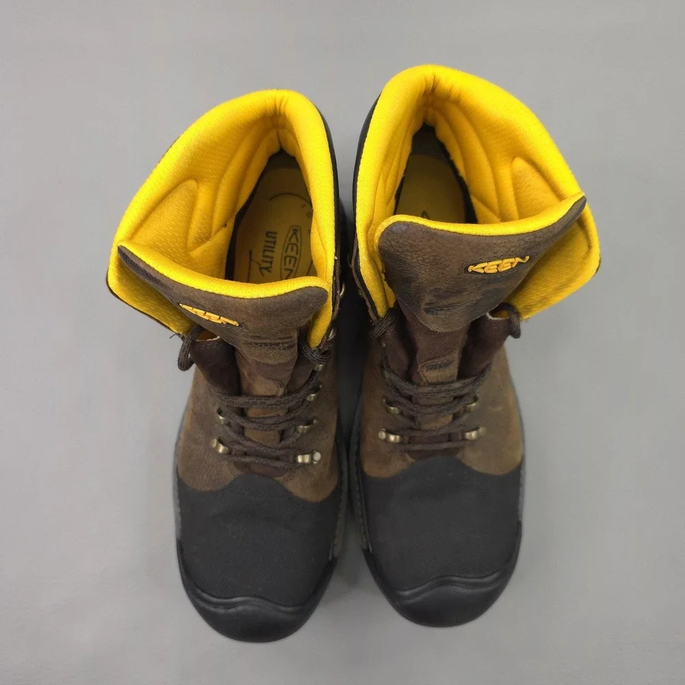 Keen Utility Boots Mens Size 14D Brown Leather Milwaukee Work Boot Safety Toe